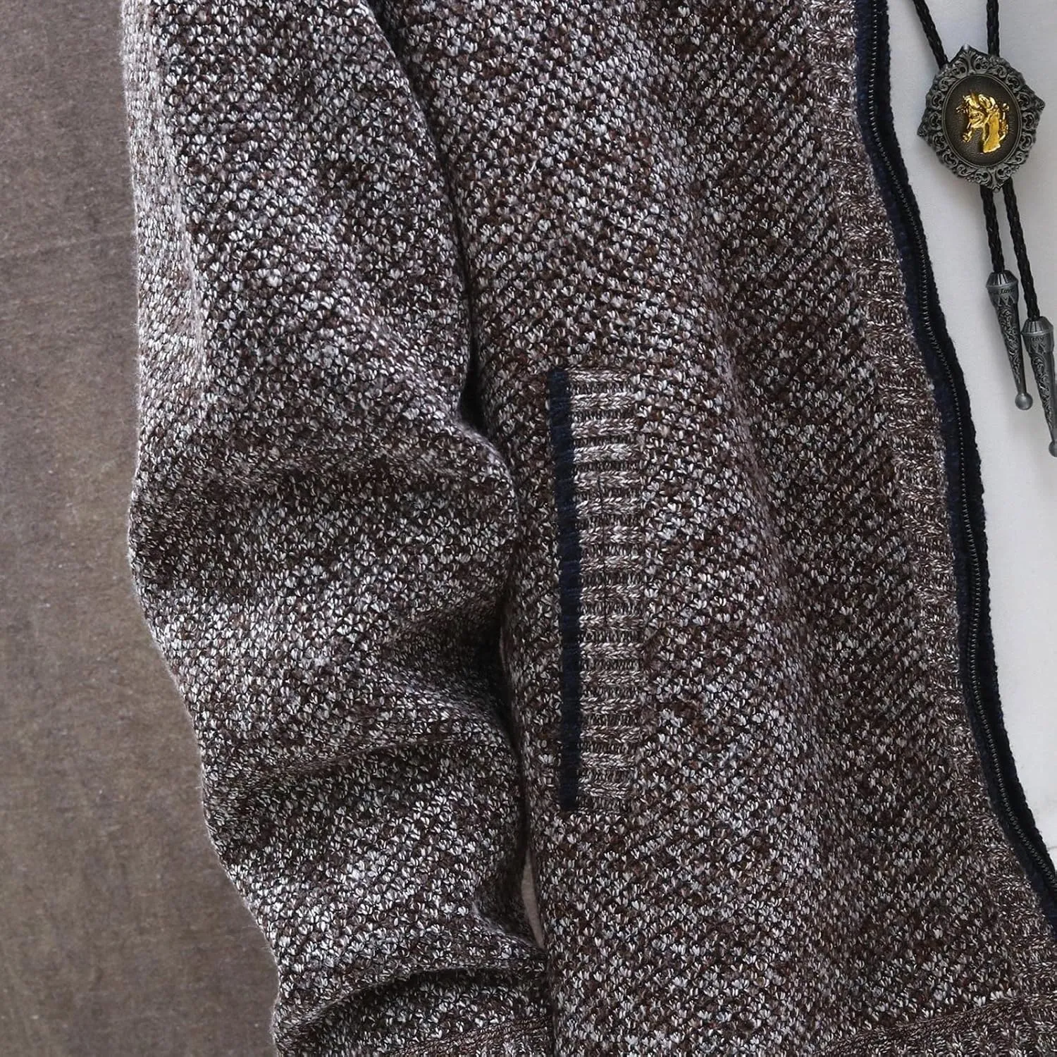 Ymosrh Mens Coats and Jackets Stylish Autumn Winter Men's Fashion Loose Cardigan Warm Lapel Hooded Jacket Sweater