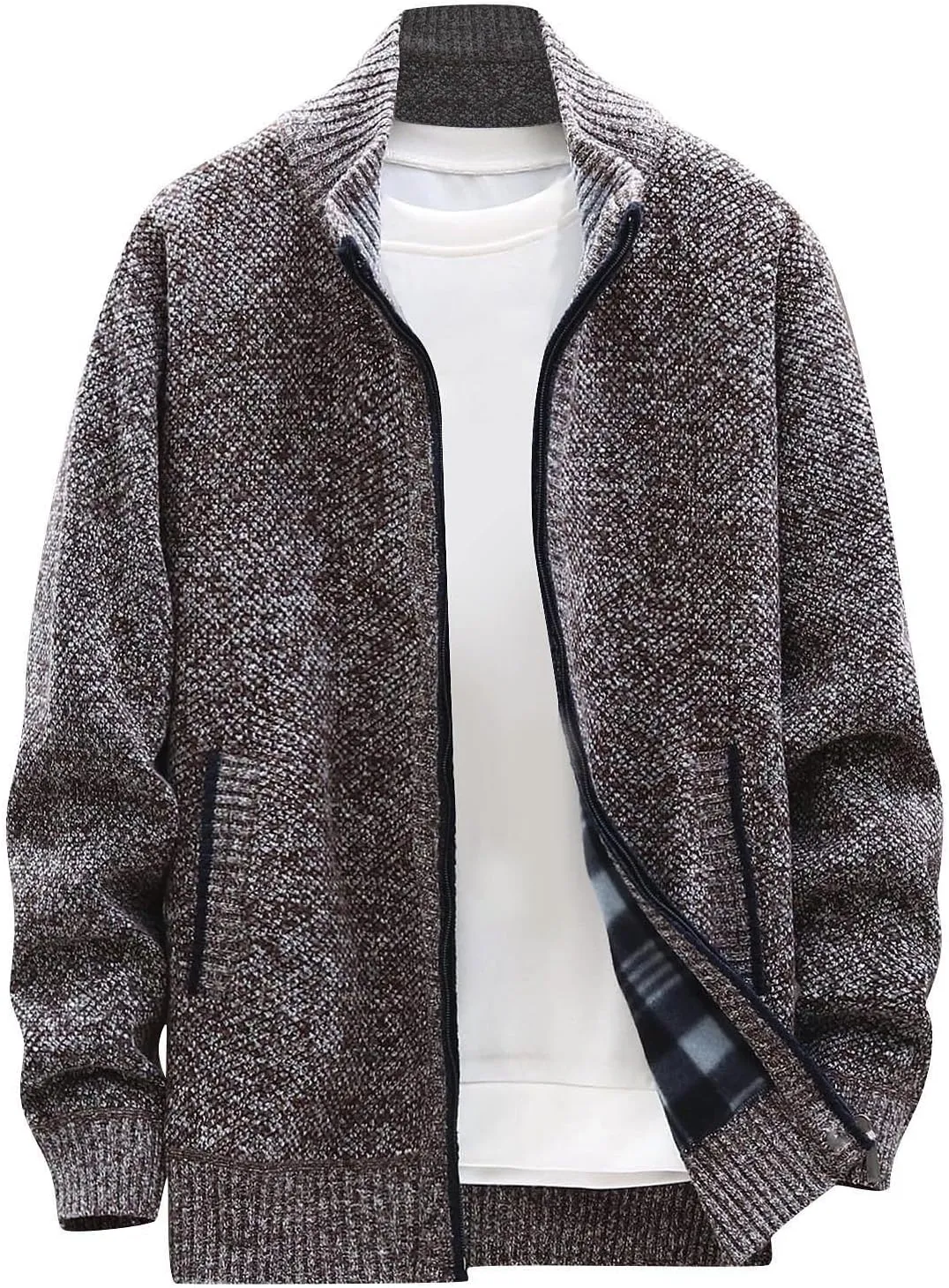 Ymosrh Mens Coats and Jackets Stylish Autumn Winter Men's Fashion Loose Cardigan Warm Lapel Hooded Jacket Sweater