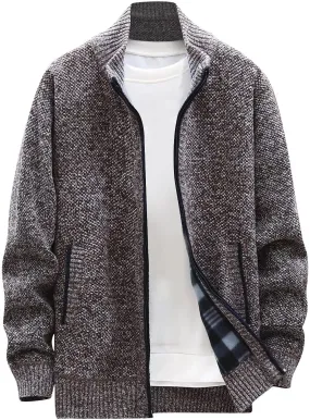 Ymosrh Mens Coats and Jackets Stylish Autumn Winter Men's Fashion Loose Cardigan Warm Lapel Hooded Jacket Sweater