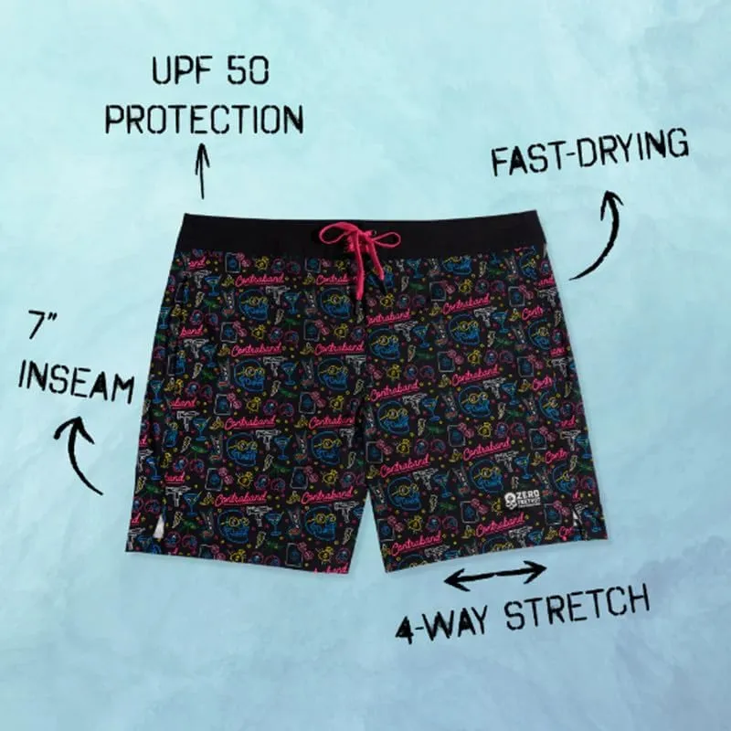 Zero Foxtrot Mens Swimwear, Swim Trunks and Board Shorts, Fast Drying, UPF 50  | 5 and 7 Inch Inseam, SM – XXL